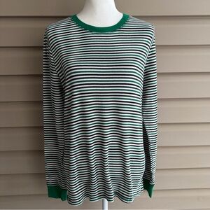 •Victoria’s Secret• NWT Striped Long Sleeve Thermal Lounge Top - Size Large